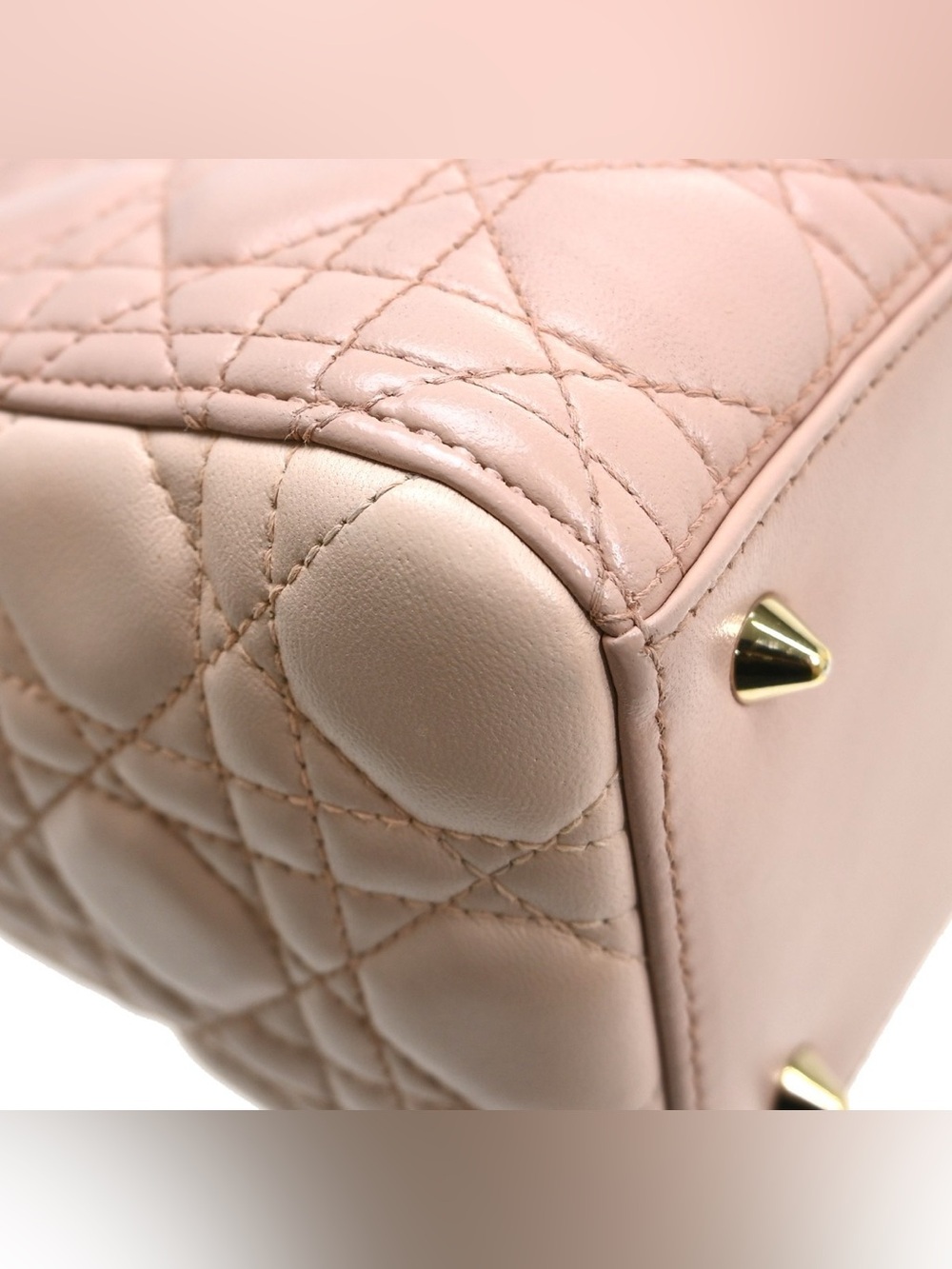 ✨🛍️ Christian Dior Leather Tricolor Medium Cannage Quilted Lady Dior Handbag - Picture 3 of 8